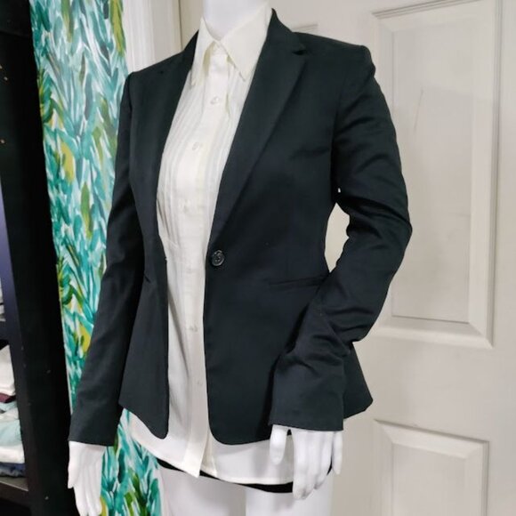 Babaton Atelier Long Sleeve Notch Lapel Single Breasted Blazer Black Women's XS - Picture 4 of 16